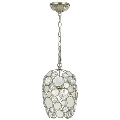 Crystorama Palla 8 1/2" Wide Antique Silver Mini Pendant