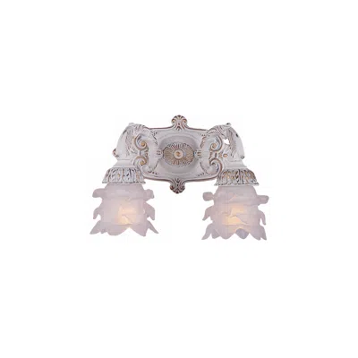 Crystorama Paris Flea Market Antique White Two Light Wall Sconce In Multi