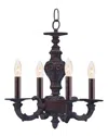 Crystorama Paris Market 4-light Venetian Bronze Mini Chandelier