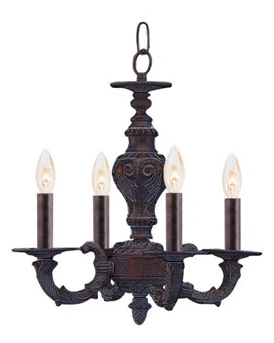 Crystorama Paris Market 4-light Venetian Bronze Mini Chandelier In Brown