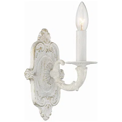 Crystorama Paris Market 9 1/2"h Antique White Wall Sconce