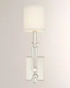 Crystorama Paxton 1-light Nickel Sconce In White