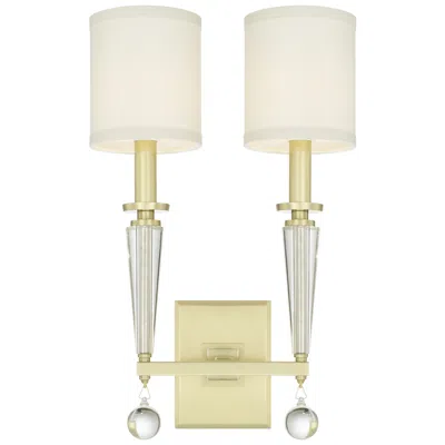 Crystorama Paxton 18 1/2"h Antique Gold 2-light Wall Sconce