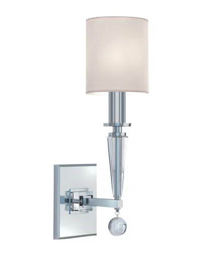 Crystorama Paxton 1-light Nickel Sconce In White