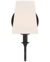 Crystorama Payton 1-light Black Forged Wall Mount In Black