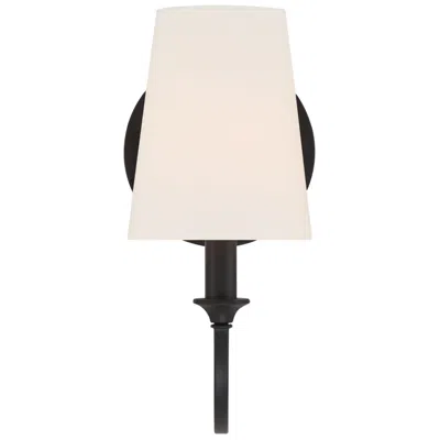 Crystorama Payton 11 3/4" High Black Forged Wall Sconce
