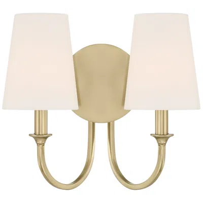 Crystorama Payton 11 3/4"h Vibrant Gold 2-light Wall Sconce