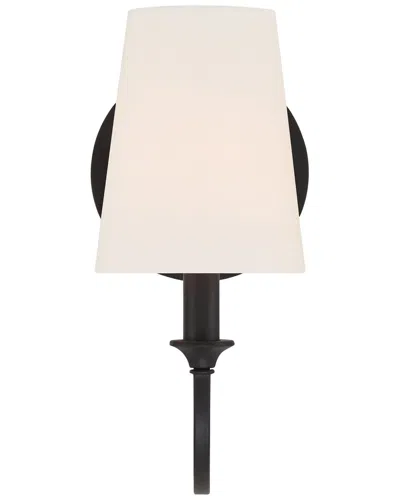 Crystorama Payton 1-light Black Forged Wall Mount In White