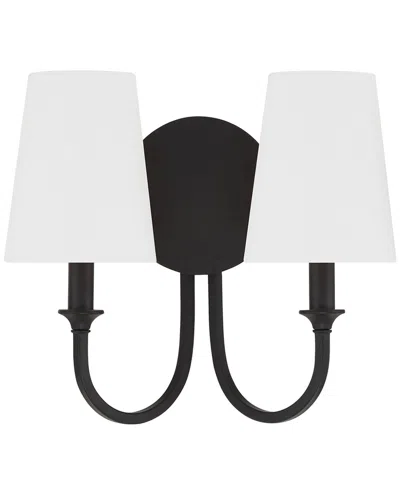 CRYSTORAMA CRYSTORAMA PAYTON 2-LIGHT BLACK FORGED WALL MOUNT