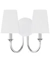 Crystorama Bromley 2 Light Black Forged Wall Mount In Metallic