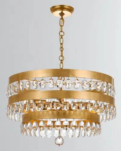 Crystorama Perla 5-light Chandelier In Gold