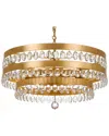 Crystorama Perla 8-light Antique Gold Chandelier