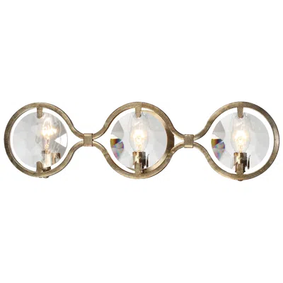 Crystorama Quincy 25" Wide Distressed Twilight 3-light Bath Light In Gold
