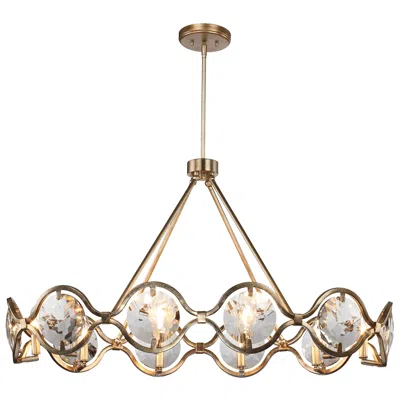 Crystorama Quincy 40" Wide Distressed Twilight 10-light Chandelier In Gold