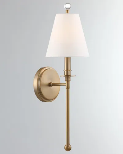 Crystorama Riverdale 1-light Sconce With Shade In Gold
