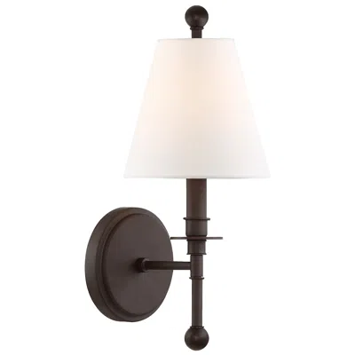 Crystorama Riverdale 14 1/2" To 20" High Dark Bronze Wall Sconce In Multi