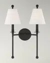 Crystorama Riverdale 2-light Black Forged Wall Mount In Aged Brass