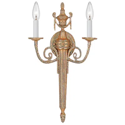Crystorama Rope Tassel 20" High Brass 2-light Traditional Wall Sconce In Gold