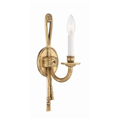 Crystorama Rope/tassel 15" High Olde Brass Wall Sconce In Gold