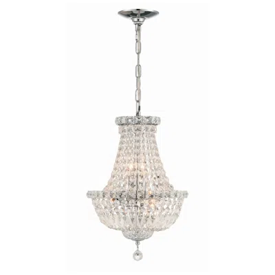 Crystorama Roslyn 12" Wide Polished Chrome Mini Chandelier In Silver
