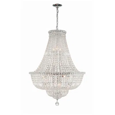Crystorama Roslyn 28" Wide Polished Chrome Chandelier In Silver