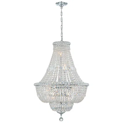 Crystorama Rosyln 22"w Polished Chrome Crystal Chandelier In Blue