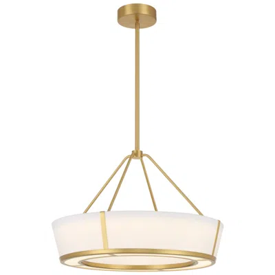 Crystorama Royce 24.25'' Integrated Led Luxe Gold Pendant In Pink