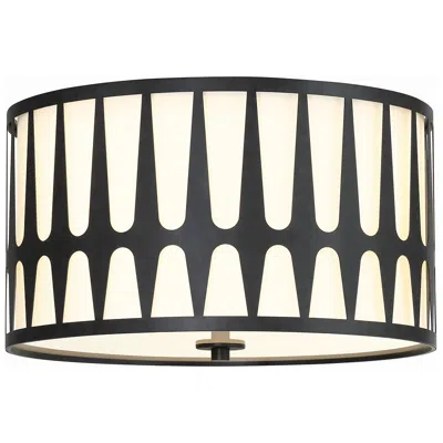 Crystorama Royston 18'' Black Flush Mount