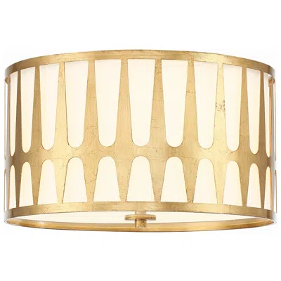 Crystorama Royston 18" Wide Antique Gold Ceiling Light