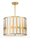 Crystorama Royston 5-light Antique Gold Pendant Light