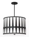 Crystorama Royston 5-light Antique Gold Pendant Light In Black