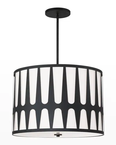 Crystorama Royston 5-light Antique Gold Pendant Light In Black