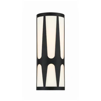 Crystorama Royston 6.75'' Integrated Led Black Sconce