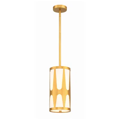 Crystorama Royston 7'' Antique Gold Pendant