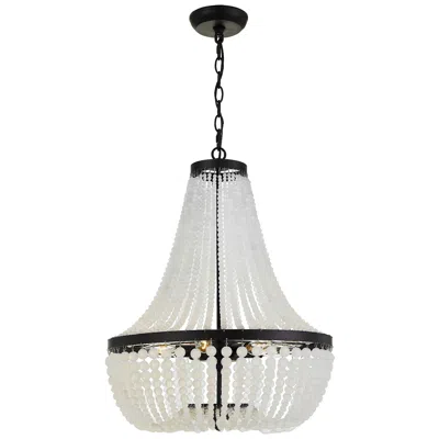 Crystorama Rylee 18" Wide Matte Black Crystal Chandelier