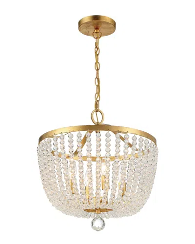 Crystorama Rylee 4 Light Antique Gold Chandelier