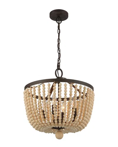 Crystorama Rylee 4 Light Forged Bronze Chandelier