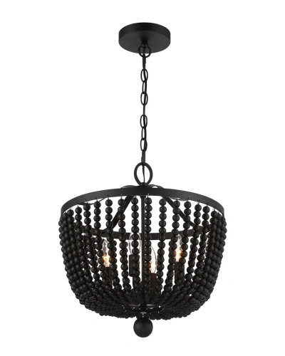 Crystorama Rylee 4 Light Matte Black Chandelier