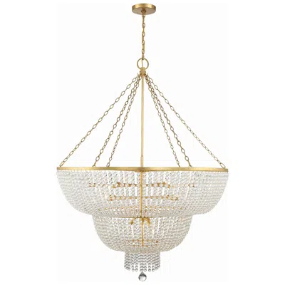 Crystorama Rylee 48.5'' Antique Gold Chandelier