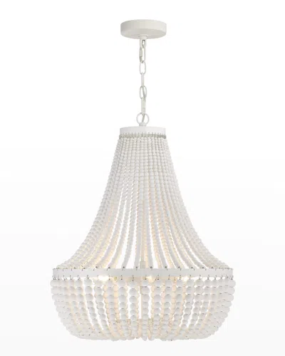 Crystorama Rylee 6-light Matte White Chandelier