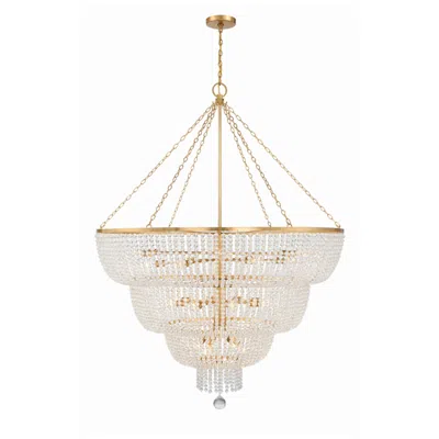 Crystorama Rylee 60'' Antique Gold Chandelier