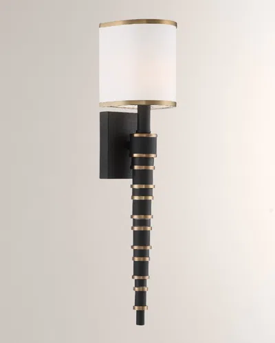 Crystorama Sloane 1-light Forged Wall Sconce In Black