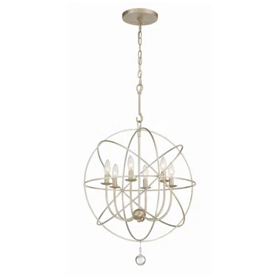 Crystorama Solaris 22 1/2" Wide Olde Silver Pendant In Gold