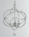 Crystorama Solaris 3-light Mini Chandelier In Gray