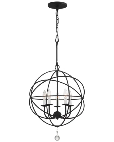 Crystorama Solaris 5-light Black Mini Chandelier