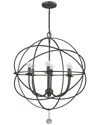 Crystorama Solaris 6-light Chandelier Ii In Multicolor
