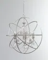 Crystorama Solaris 6-light Crystal Sphere Chandelier In Silver