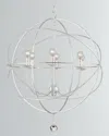 Crystorama Solaris 6-light Silver Sphere Chandelier In Metallic