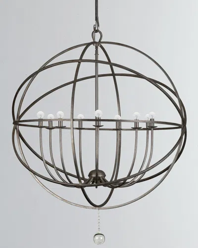 Crystorama Solaris 9-light Sphere Chandelier In Brown