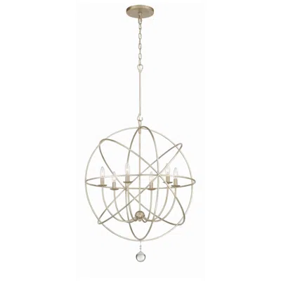 Crystorama Solaris Collection 28" Wide 6-light Modern Orb Pendant Light In Gold